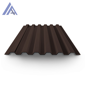 Профнастил окрашенный С21 0,4х1000(1051)х2000 RAL 8017 шок-кор