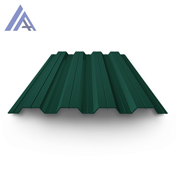 Профнастил окрашенный НС44 0,4х1000(1064)х2300 RAL 6005 зеленый мох